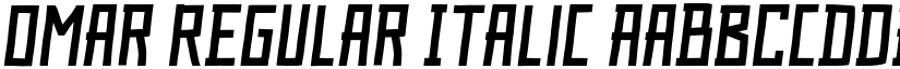 Omar Regular Italic font