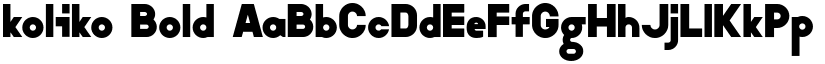 koliko Bold font