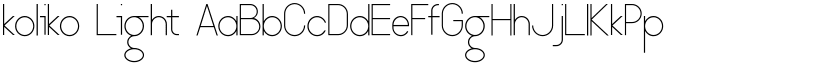 koliko Light font
