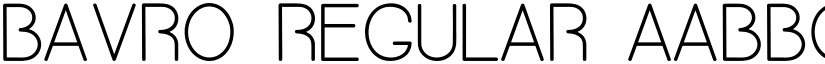 Bavro Regular font