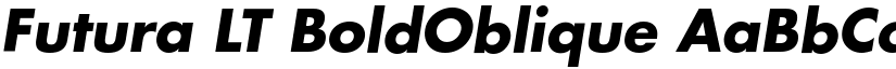Futura LT BoldOblique font