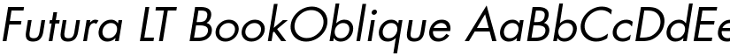 Futura LT BookOblique font
