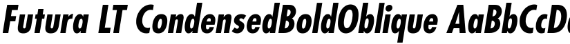Futura LT CondensedBoldOblique font