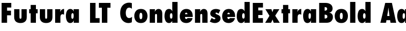 Futura LT CondensedExtraBold font