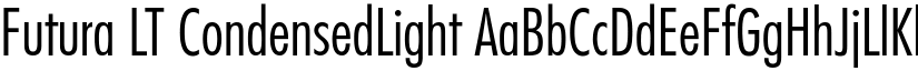 Futura LT CondensedLight font