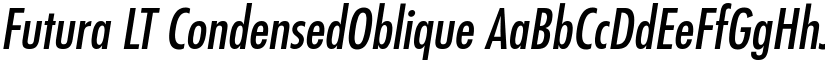 Futura LT CondensedOblique font
