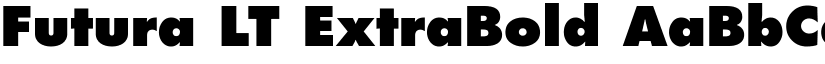 Futura LT ExtraBold font
