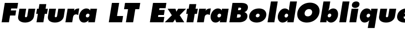 Futura LT ExtraBoldOblique font