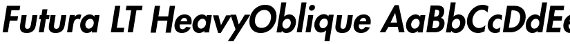 Futura LT HeavyOblique font