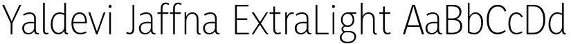 Yaldevi Jaffna ExtraLight font