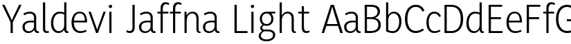 Yaldevi Jaffna Light font