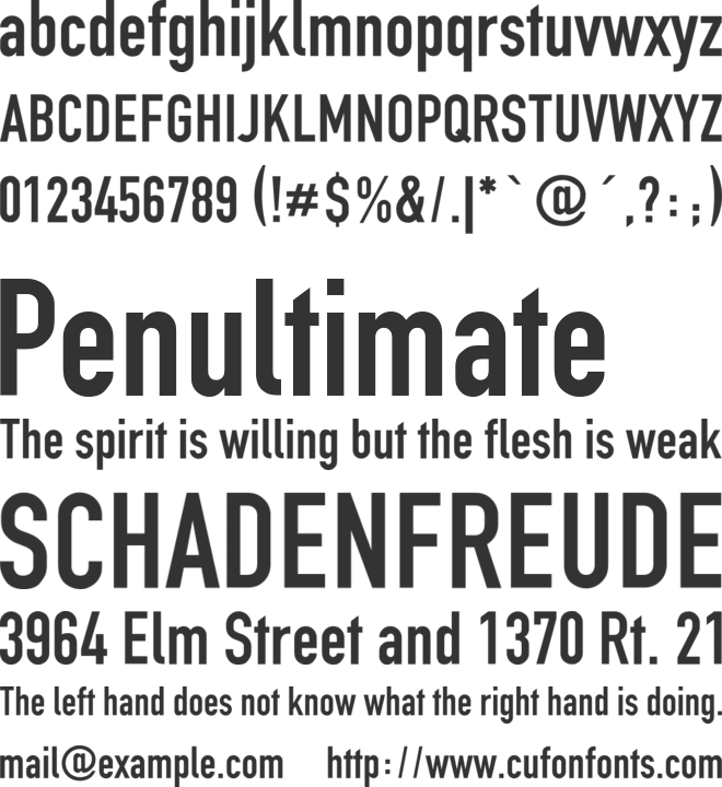 TGL 0-1451 Engschrift font preview