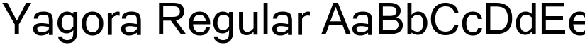 Yagora Regular font