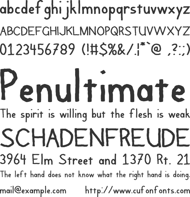 Argaila font preview