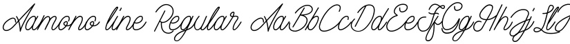 Aamono line font download