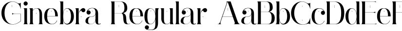 Ginebra Regular font