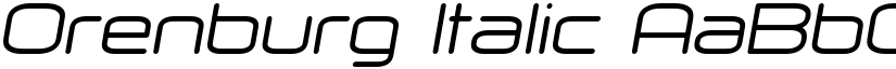 Orenburg Italic font