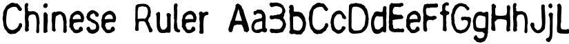 Chinese Ruler font