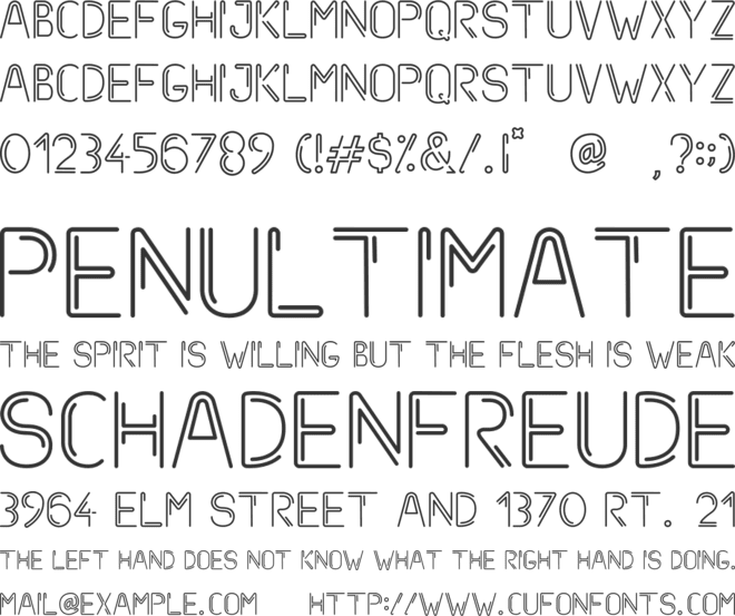 Starway- font preview