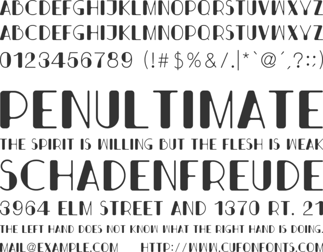 Bondi font preview