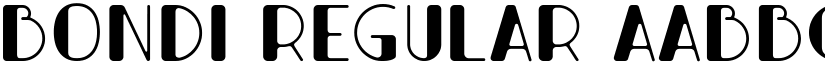 Bondi Regular font