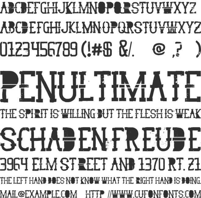 GoodPeace font preview