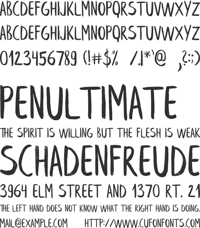 Leafy font preview