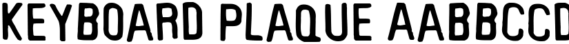 Keyboard Plaque font