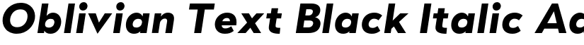 Oblivian Text Black Italic font