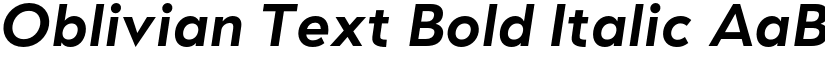 Oblivian Text Bold Italic font