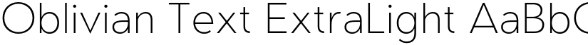 Oblivian Text ExtraLight font