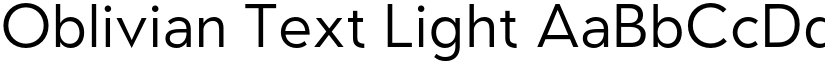 Oblivian Text Light font
