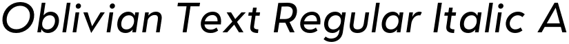 Oblivian Text Regular Italic font