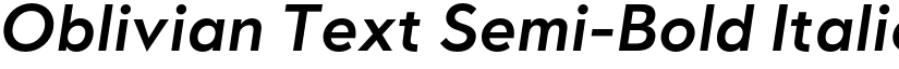 Oblivian Text Semi-Bold Italic font