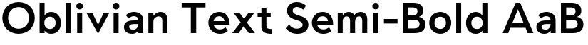 Oblivian Text Semi-Bold font