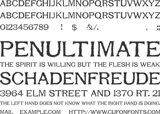 Respess Capitals font preview