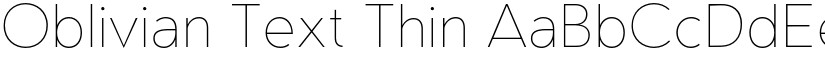 Oblivian Text Thin font
