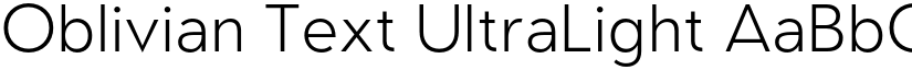 Oblivian Text UltraLight font