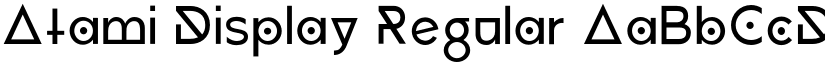 Atami Display Regular font