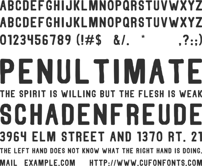 Thorne font preview