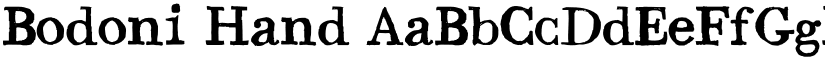 Bodoni Hand font