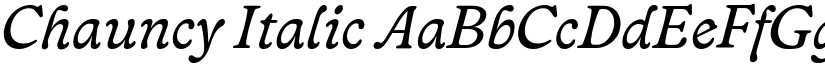 Chauncy Italic font