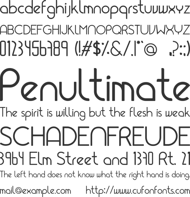 Citrica font preview