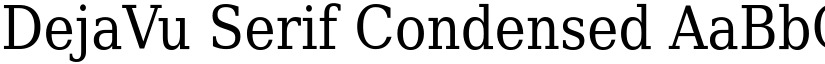 DejaVu Serif Condensed font
