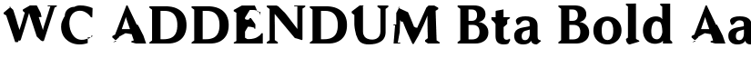 WC ADDENDUM Bta Bold font