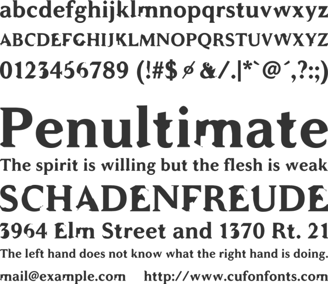 WC Addendum Bta font preview