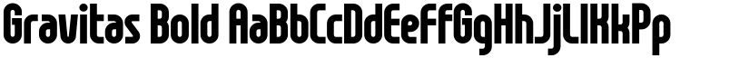 Gravitas Bold font