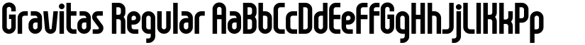 Gravitas Regular font