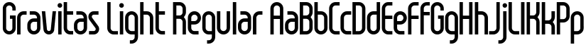 Gravitas Light Regular font