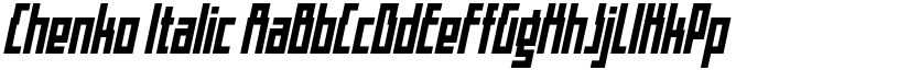 Chenko Italic font